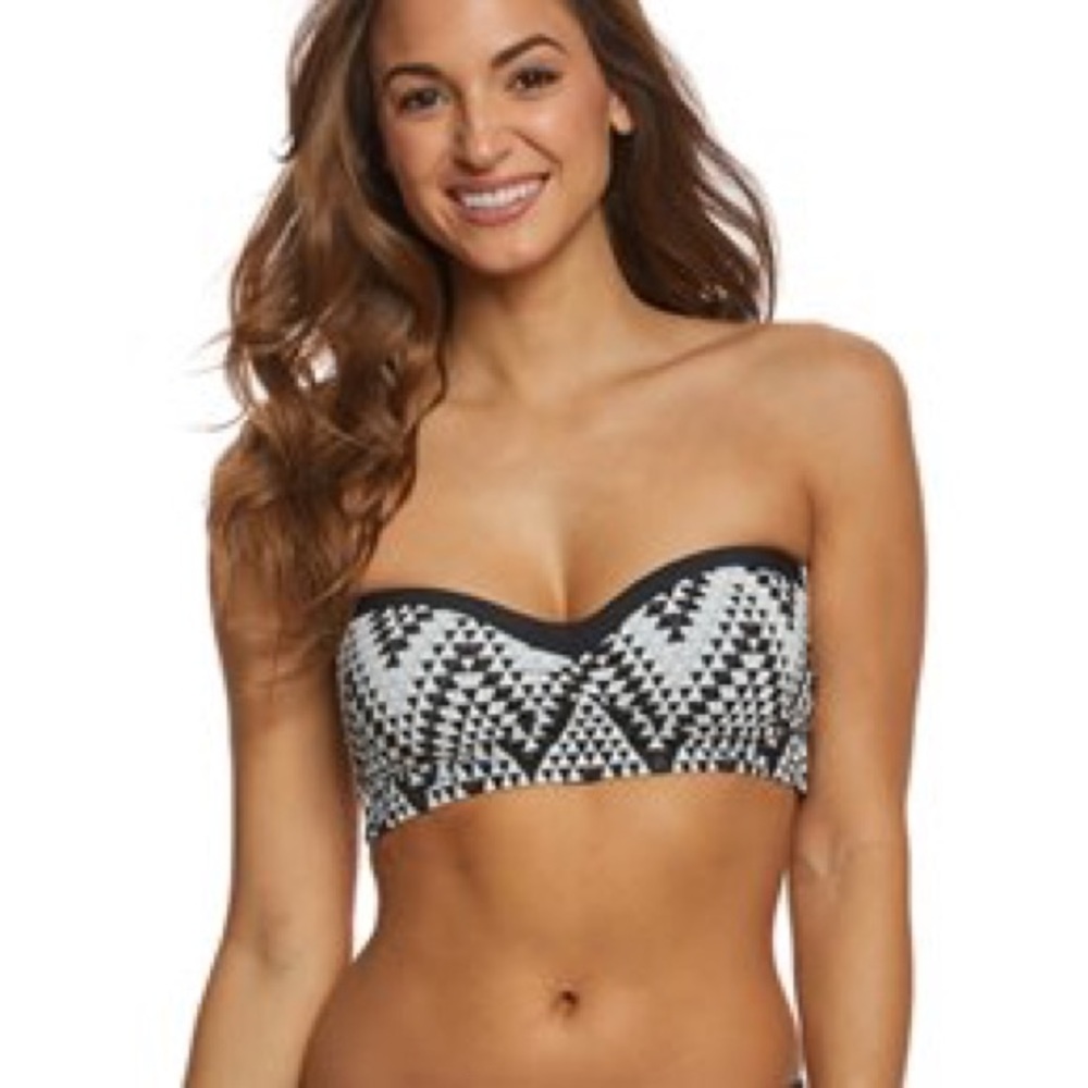 Athena Mystique Black & White Underwire Mid-Mini